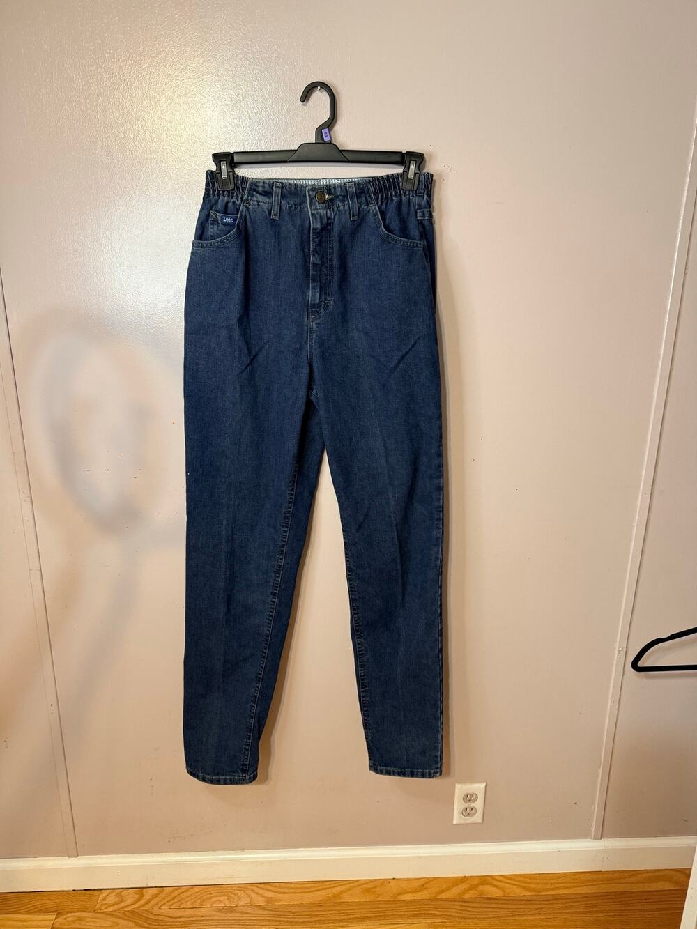 Lee Original Vintage high-waist denim mom jeans comfort elastic waistband 12 T